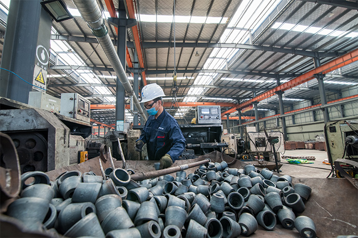 丹东网架配件-锥头加工车间